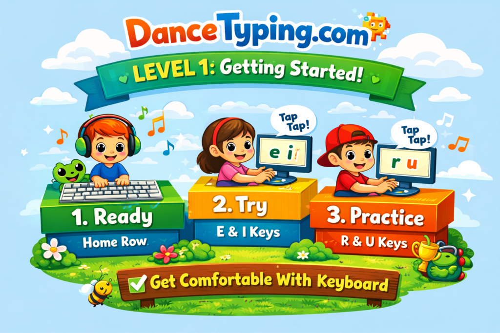 Dance Mat Typing Level 1